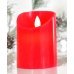Χριστουγεννιάτικο Διακοσμητικό Κερί Κόκκινο, με LED (10cm)